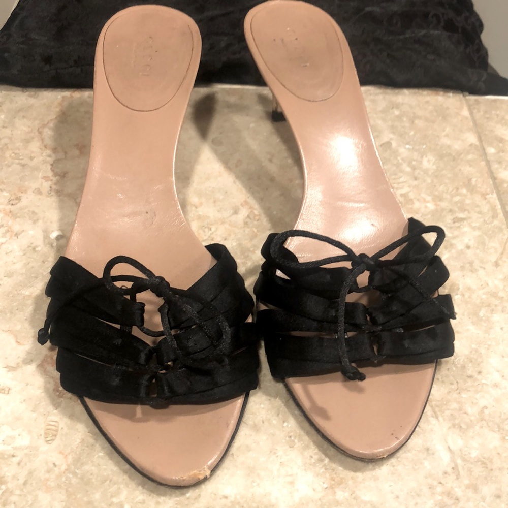 Gucci slides with heels